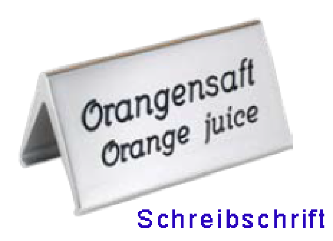 Preview: BUFFETSCHILD 6840 - Maße: 100 * 50 mm